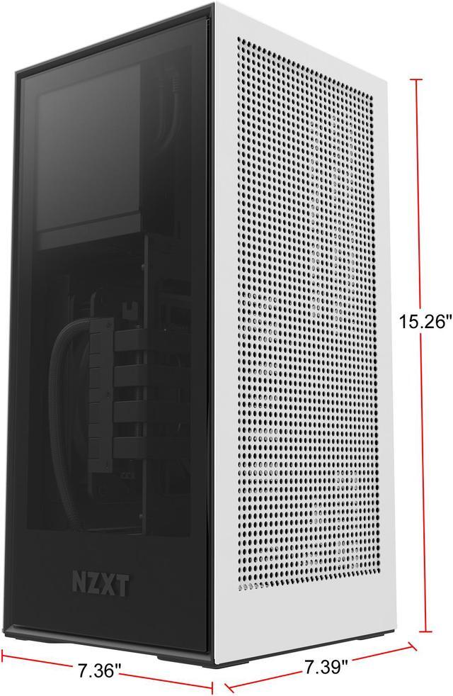 Alt view image 4 of 20 - NZXT H1 CA-H16WR-W1-US Matte White SGCC Steel / Tempered Glass Mini-ITX Computer Case with 650W SFX-L 80Plus Gold Fully Modular Power Supply and 140mm AIO Liquid Cooler