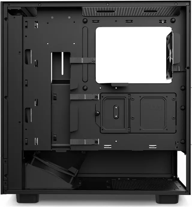 Alt view image 5 of 6 - NZXT H5 Flow - All Black CC-H51FB-01 Black SGCC Steel, Tempered Glass ATX, Micro-ATX, mini-ITX Computer Cases