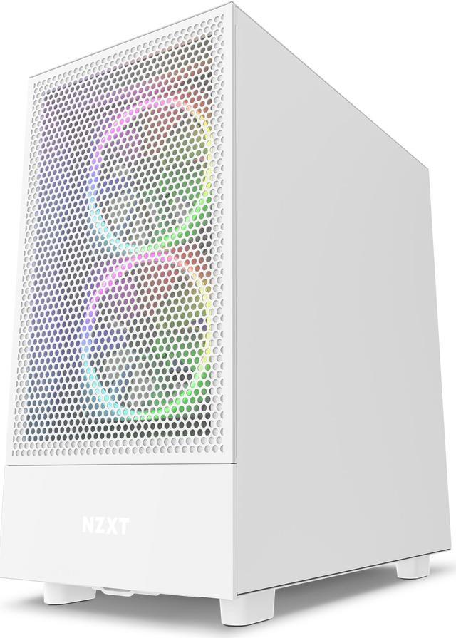 Alt view image 4 of 6 - NZXT H5 Flow - All White CC-H51FW-01 White SGCC Steel, Tempered Glass ATX, Micro-ATX, mini-ITX Computer Cases