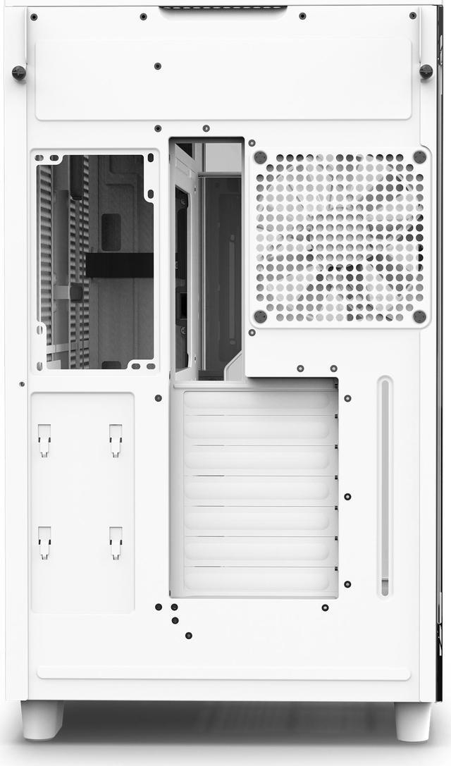Alt view image 4 of 17 - NZXT H9 Flow - All White - CM-H91FW-01 - Dual-Chamber Mid-Tower Airflow Case