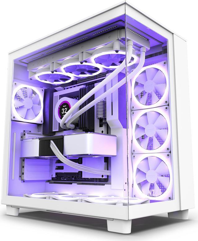 NZXT H9 Flow - All White - CM-H91FW-01 - Dual-Chamber Mid-Tower Airflow  Case 