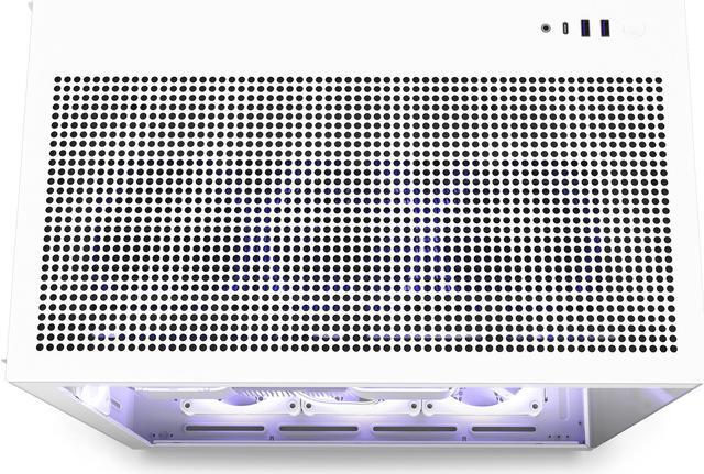 Alt view image 11 of 17 - NZXT H9 Flow - All White - CM-H91FW-01 - Dual-Chamber Mid-Tower Airflow Case