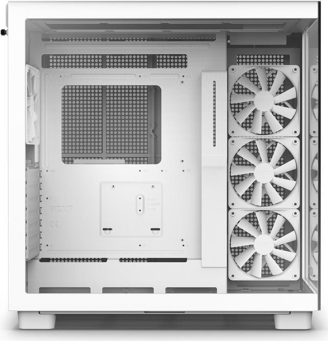 Alt view image 12 of 17 - NZXT H9 Flow - All White - CM-H91FW-01 - Dual-Chamber Mid-Tower Airflow Case