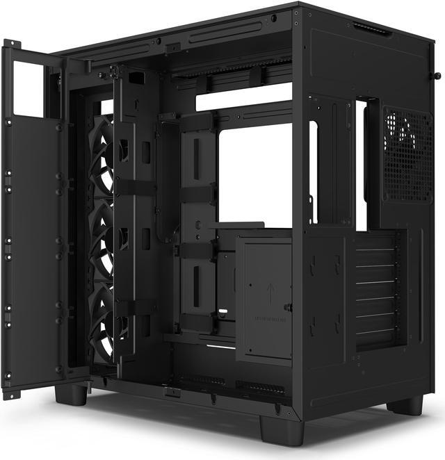 Alt view image 6 of 17 - NZXT H9 Flow - All Black - CM-H91FB-01 - Dual-Chamber Mid-Tower Airflow Case