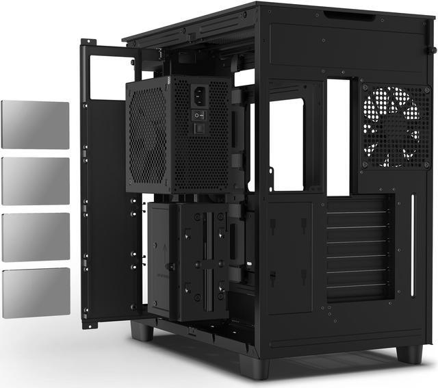 Alt view image 7 of 17 - NZXT H9 Flow - All Black - CM-H91FB-01 - Dual-Chamber Mid-Tower Airflow Case