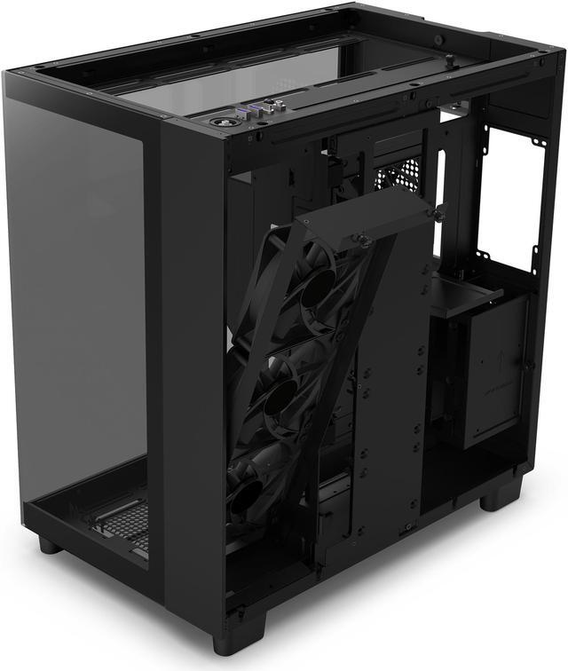 Alt view image 8 of 17 - NZXT H9 Flow - All Black - CM-H91FB-01 - Dual-Chamber Mid-Tower Airflow Case