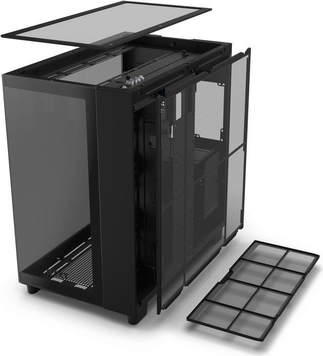 Alt view image 9 of 17 - NZXT H9 Flow - All Black - CM-H91FB-01 - Dual-Chamber Mid-Tower Airflow Case