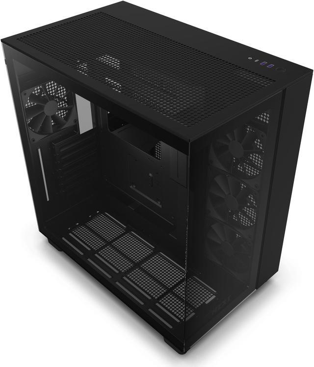 Alt view image 13 of 17 - NZXT H9 Flow - All Black - CM-H91FB-01 - Dual-Chamber Mid-Tower Airflow Case