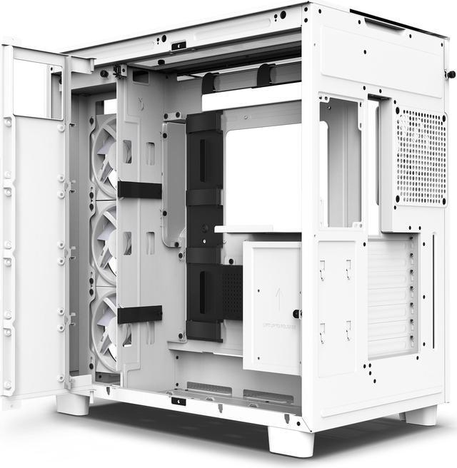 Alt view image 5 of 19 - NZXT H9 Elite - All White - CM-H91EW-01 - Premium Dual-Chamber - Mid-Tower - RGB Fans - Case
