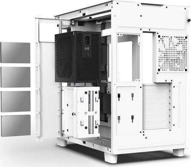 Alt view image 6 of 19 - NZXT H9 Elite - All White - CM-H91EW-01 - Premium Dual-Chamber - Mid-Tower - RGB Fans - Case