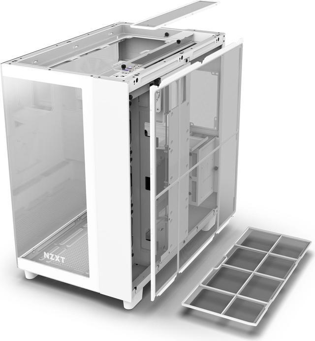 Alt view image 8 of 19 - NZXT H9 Elite - All White - CM-H91EW-01 - Premium Dual-Chamber - Mid-Tower - RGB Fans - Case