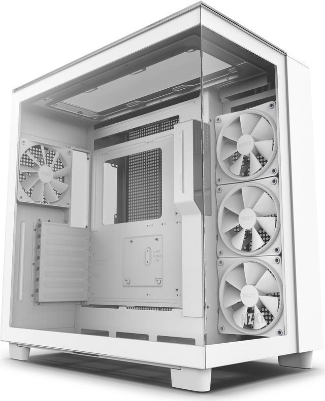 Alt view image 10 of 19 - NZXT H9 Elite - All White - CM-H91EW-01 - Premium Dual-Chamber - Mid-Tower - RGB Fans - Case