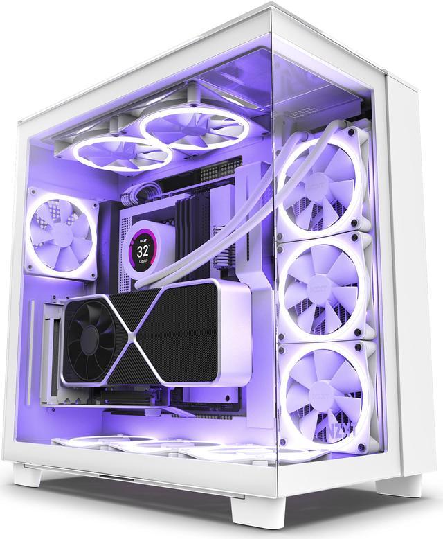 NZXT H9 Elite - All White - CM-H91EW-01 - Premium Dual-Chamber - Mid-Tower  - RGB Fans - Case