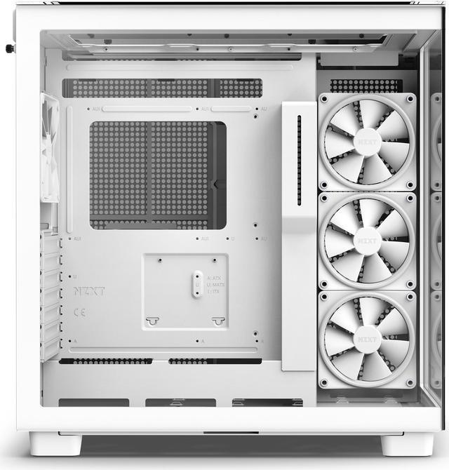 Alt view image 12 of 19 - NZXT H9 Elite - All White - CM-H91EW-01 - Premium Dual-Chamber - Mid-Tower - RGB Fans - Case