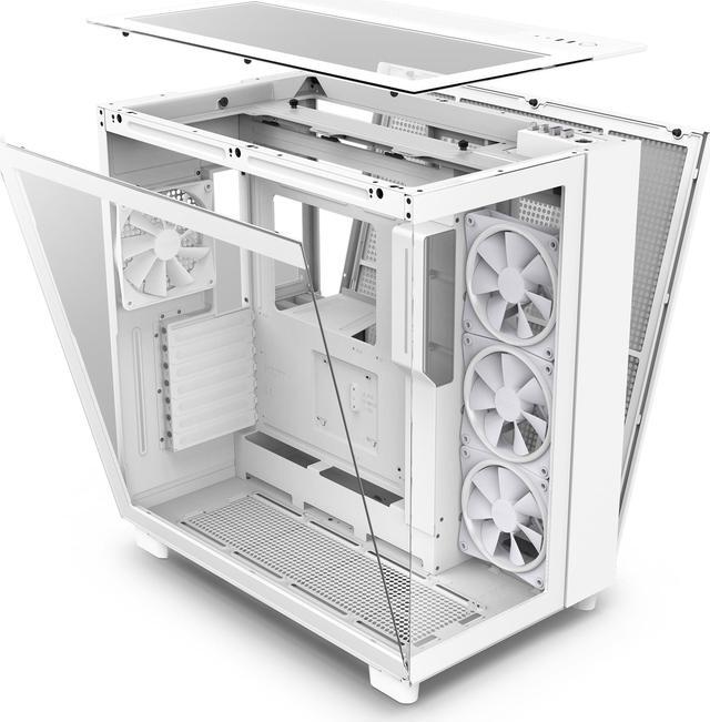 Alt view image 16 of 19 - NZXT H9 Elite - All White - CM-H91EW-01 - Premium Dual-Chamber - Mid-Tower - RGB Fans - Case