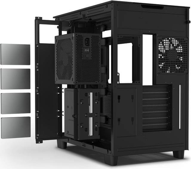 Alt view image 8 of 19 - NZXT H9 Elite - All Black - CM-H91EB-01 - Premium Dual-Chamber - Mid-Tower - RGB Fans - Case