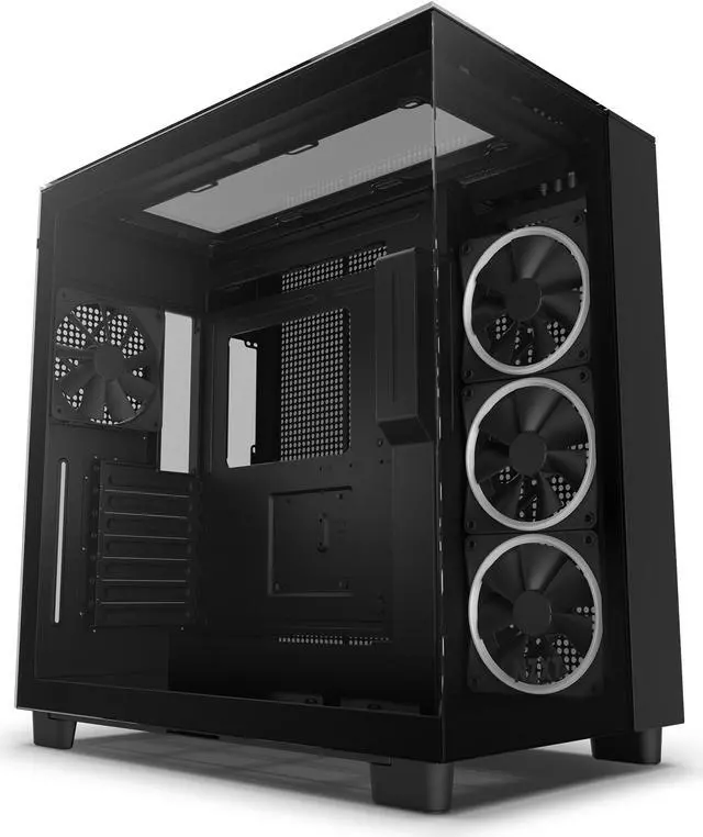 Alt view image 12 of 19 - NZXT H9 Elite - All Black - CM-H91EB-01 - Premium Dual-Chamber - Mid-Tower - RGB Fans - Case