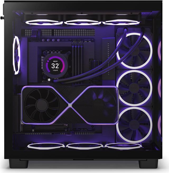 NZXT H9 Elite Mid-Tower ATX Gaming Cabinet Black  One Stop Shopping  Solution for all Computer Peripherals