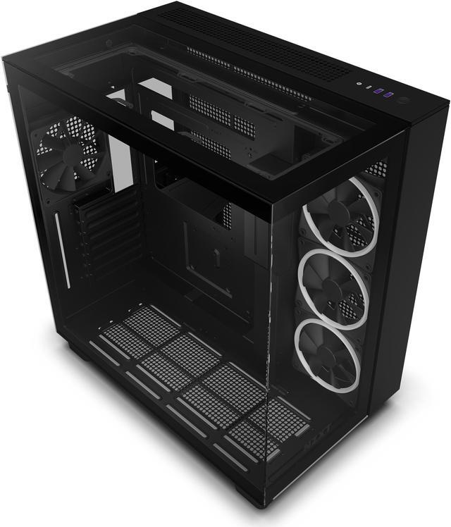 Alt view image 14 of 19 - NZXT H9 Elite - All Black - CM-H91EB-01 - Premium Dual-Chamber - Mid-Tower - RGB Fans - Case