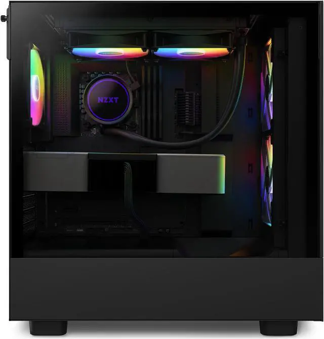 Alt view image 5 of 20 - NZXT H Series H5 (2023) Flow RGB Edition ATX Mid Tower Chassis Black Color-CC-H51FB-R1