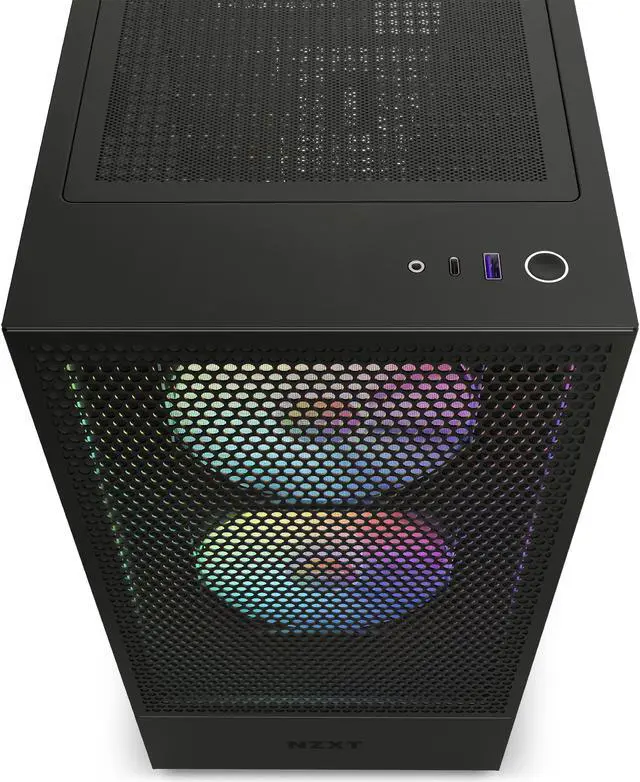 Alt view image 19 of 20 - NZXT H Series H5 (2023) Flow RGB Edition ATX Mid Tower Chassis Black Color-CC-H51FB-R1