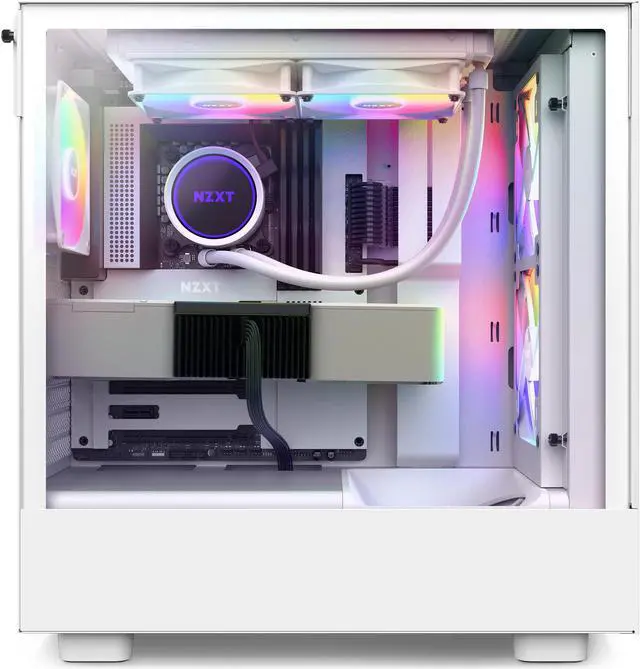 Alt view image 4 of 20 - NZXT H Series H5 (2023) Flow RGB Edition ATX Mid Tower Chassis White Color-CC-H51FW-R1