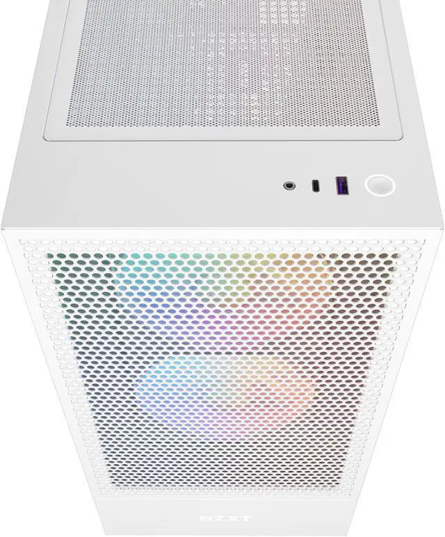 Alt view image 17 of 20 - NZXT H Series H5 (2023) Flow RGB Edition ATX Mid Tower Chassis White Color-CC-H51FW-R1