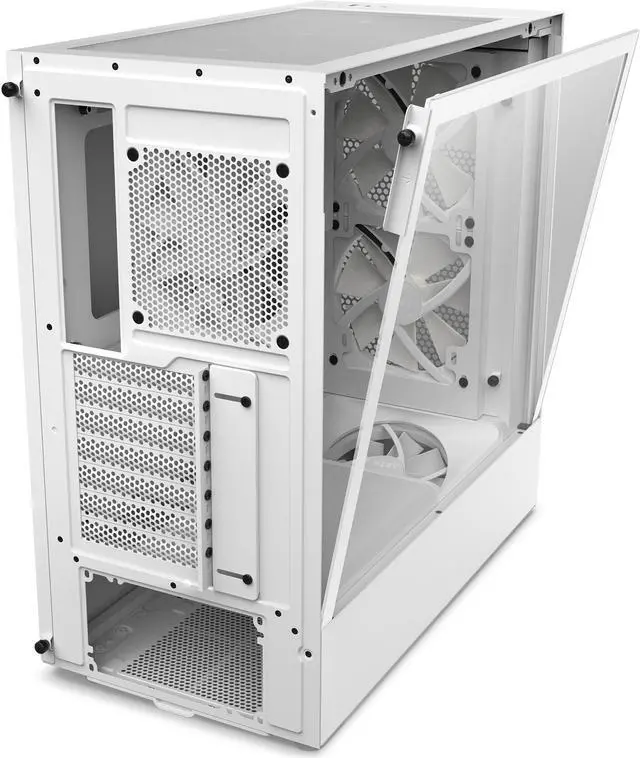 Alt view image 20 of 20 - NZXT H Series H5 (2023) Flow RGB Edition ATX Mid Tower Chassis White Color-CC-H51FW-R1