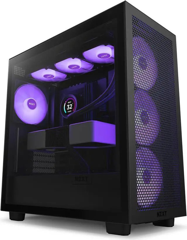 Alt view image 20 of 20 - NZXT H Series H7 (2023) Flow RGB Edition ATX Mid Tower Chassis Black Color-CM-H71FB-R1