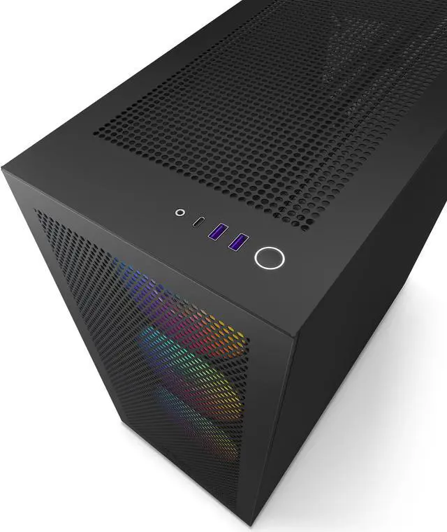 Alt view image 9 of 20 - NZXT H Series H7 (2023) Flow RGB Edition ATX Mid Tower Chassis Black Color-CM-H71FB-R1