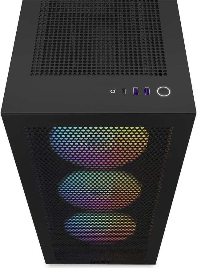 Alt view image 11 of 20 - NZXT H Series H7 (2023) Flow RGB Edition ATX Mid Tower Chassis Black Color-CM-H71FB-R1