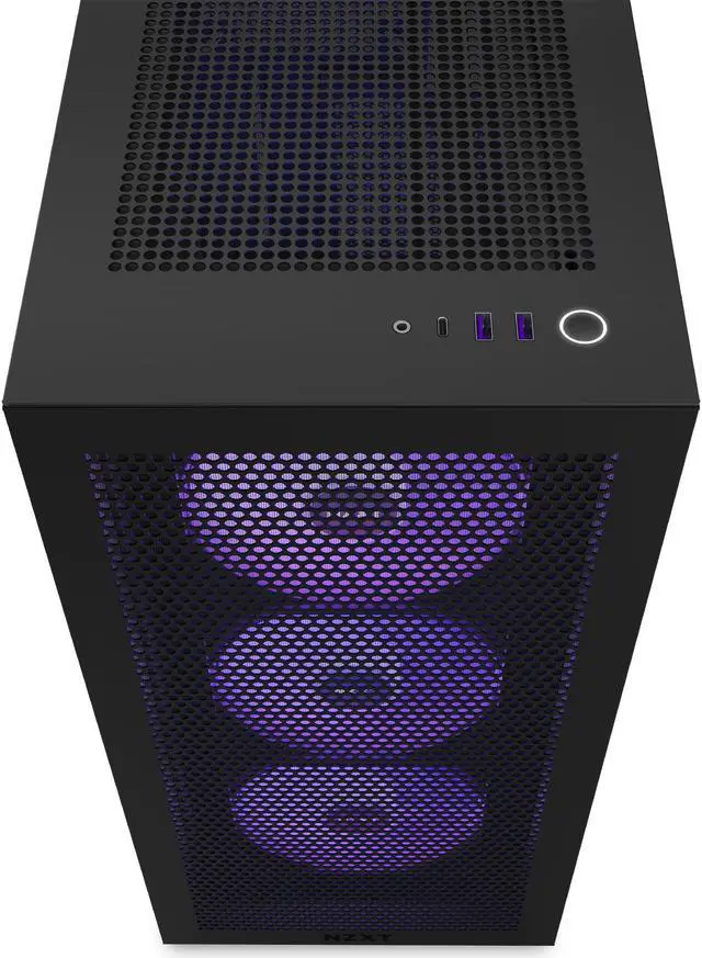 Alt view image 12 of 20 - NZXT H Series H7 (2023) Flow RGB Edition ATX Mid Tower Chassis Black Color-CM-H71FB-R1