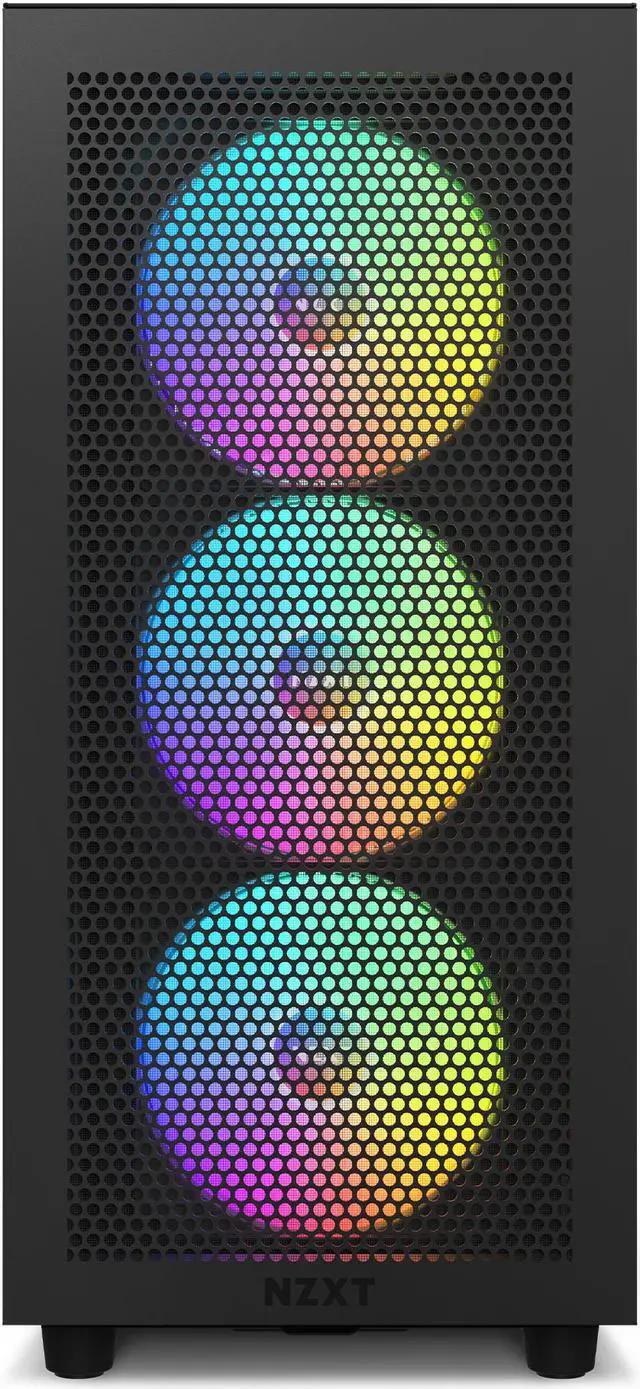 Alt view image 13 of 20 - NZXT H Series H7 (2023) Flow RGB Edition ATX Mid Tower Chassis Black Color-CM-H71FB-R1