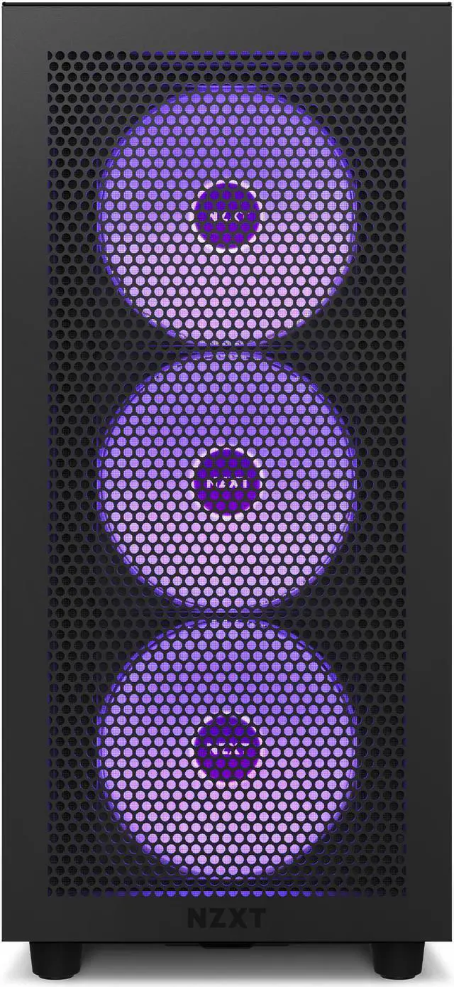 Alt view image 15 of 20 - NZXT H Series H7 (2023) Flow RGB Edition ATX Mid Tower Chassis Black Color-CM-H71FB-R1