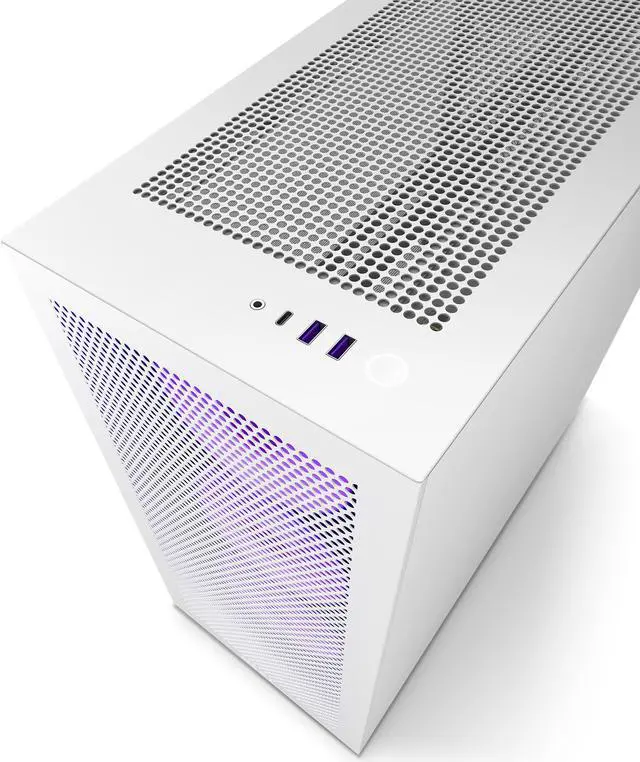 Alt view image 5 of 20 - NZXT H Series H7 (2023) Flow RGB Edition ATX Mid Tower Chassis White Color-CM-H71FW-R1