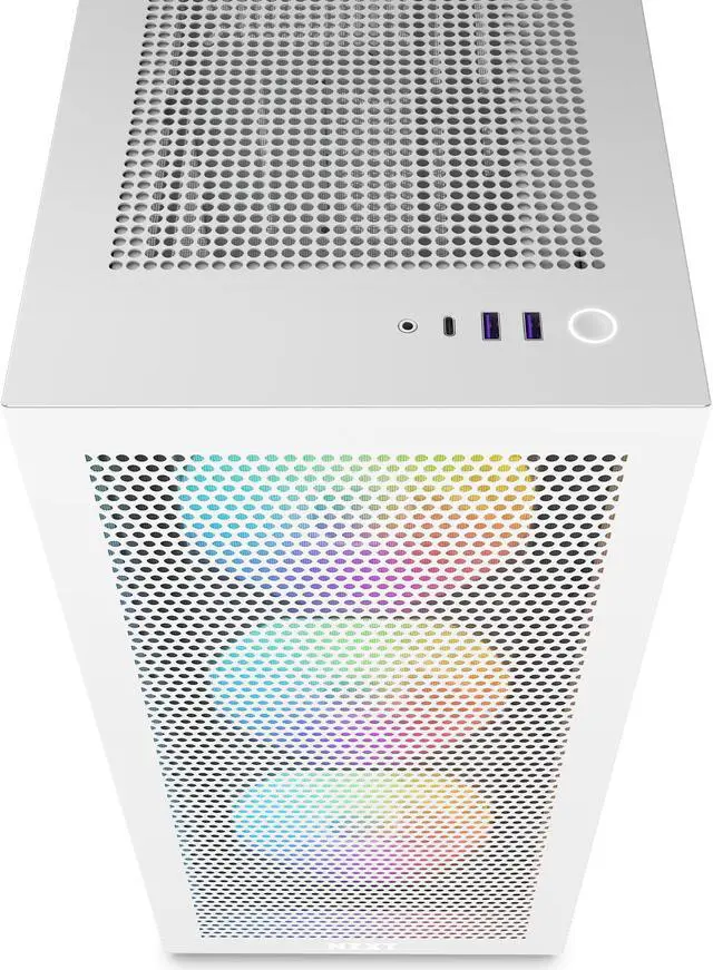 Alt view image 6 of 20 - NZXT H Series H7 (2023) Flow RGB Edition ATX Mid Tower Chassis White Color-CM-H71FW-R1