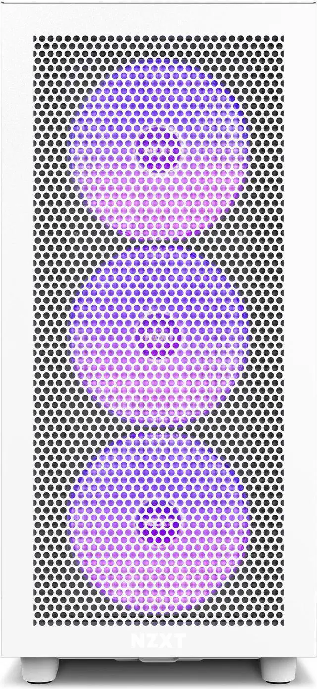 Alt view image 8 of 20 - NZXT H Series H7 (2023) Flow RGB Edition ATX Mid Tower Chassis White Color-CM-H71FW-R1
