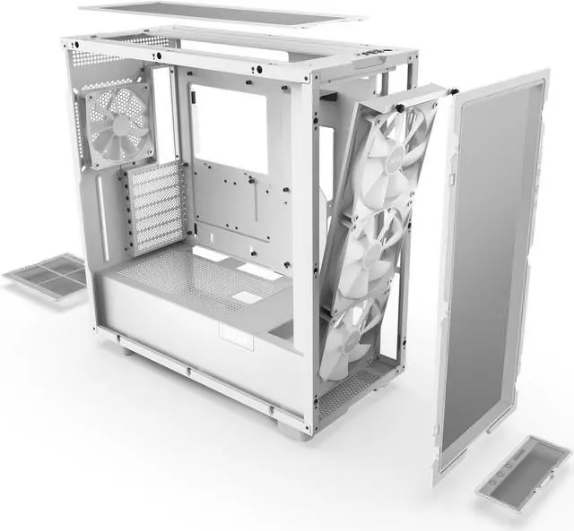 Alt view image 14 of 20 - NZXT H Series H7 (2023) Flow RGB Edition ATX Mid Tower Chassis White Color-CM-H71FW-R1