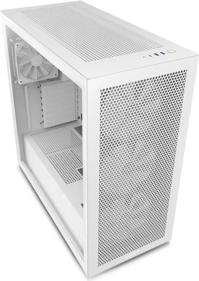 Alt view image 12 of 20 - NZXT H Series H7 (2023) Flow RGB Edition ATX Mid Tower Chassis White Color-CM-H71FW-R1