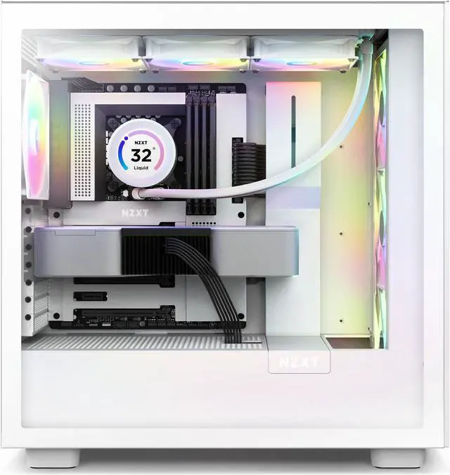 Alt view image 19 of 20 - NZXT H Series H7 (2023) Flow RGB Edition ATX Mid Tower Chassis White Color-CM-H71FW-R1