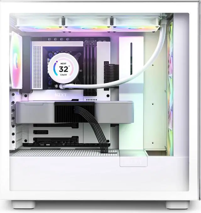 Alt view image 9 of 14 - NZXT H Series H7 (2023) Elite Edition ATX Mid Tower Chassis White color-CM-H71EW-02