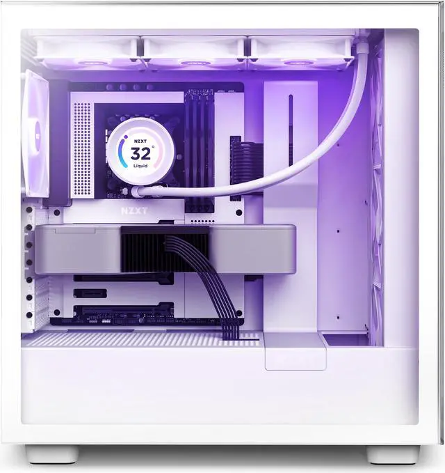 Alt view image 10 of 14 - NZXT H Series H7 (2023) Elite Edition ATX Mid Tower Chassis White color-CM-H71EW-02