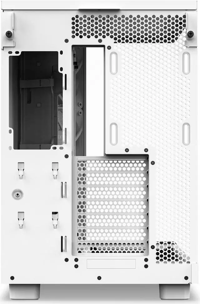 Alt view image 9 of 15 - NZXT H6 FLOW Compact Dual-Chamber Mid-Tower Airflow Case, White, CC-H61FW-01