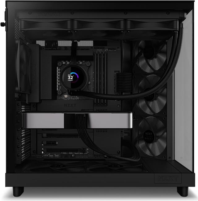 Alt view image 13 of 15 - NZXT H6 FLOW Compact Dual-Chamber Mid-Tower Airflow Case, Black, CC-H61FB-01
