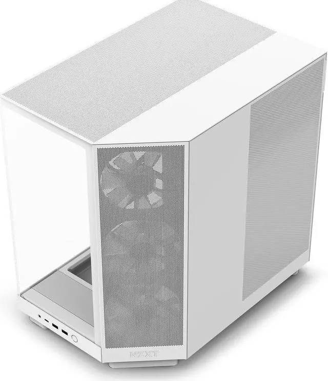 Alt view image 14 of 17 - NZXT H6 FLOW RGB Compact Dual-Chamber Mid-Tower Airflow Case, White, CC-H61FW-R1