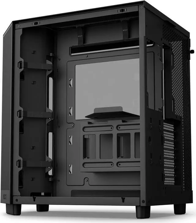 Alt view image 13 of 17 - NZXT H6 FLOW RGB Compact Dual-Chamber Mid-Tower Airflow Case, Black, CC-H61FB-R1
