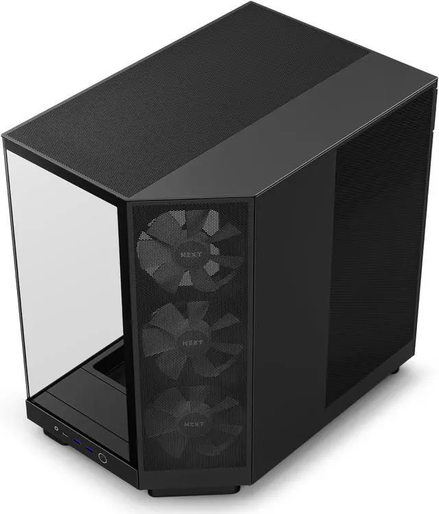 Alt view image 14 of 17 - NZXT H6 FLOW RGB Compact Dual-Chamber Mid-Tower Airflow Case, Black, CC-H61FB-R1