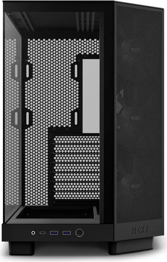 Alt view image 17 of 17 - NZXT H6 FLOW RGB Compact Dual-Chamber Mid-Tower Airflow Case, Black, CC-H61FB-R1