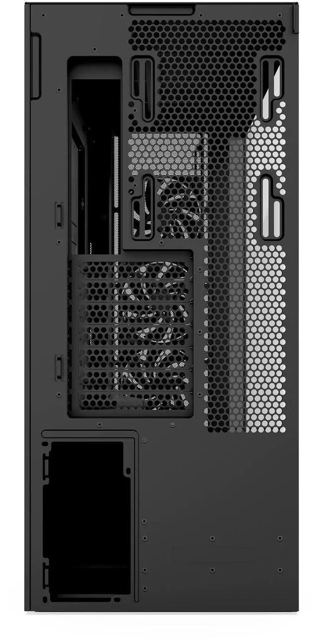 Alt view image 2 of 11 - NZXT H7 Flow (2024) Mid-Tower Case - All Black-CM-H72FB-01
