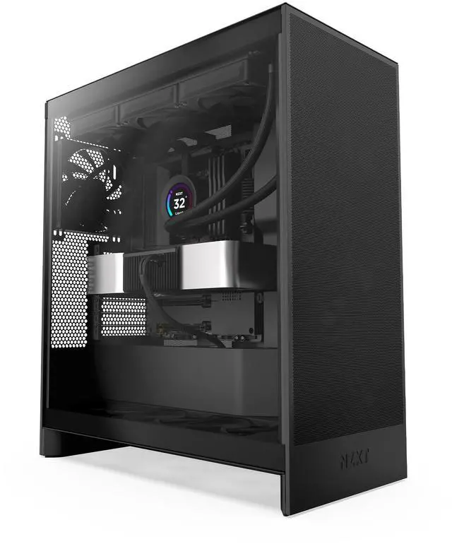 Alt view image 9 of 11 - NZXT H7 Flow (2024) Mid-Tower Case - All Black-CM-H72FB-01